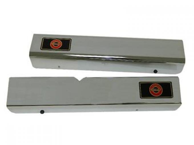 88-90 Door Sill Plate / Cover - Chrome With C4 Logo