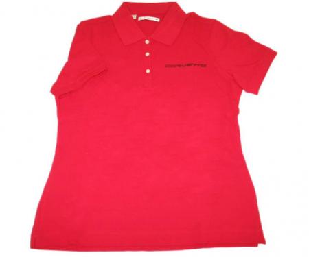 Polo Womens Cutter & Buck Pique Red Corvette Script