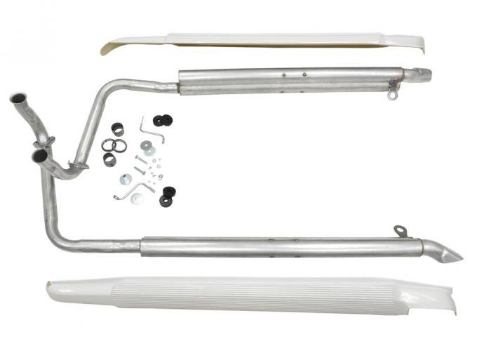 68-69 Side Exhaust Set 427 With Aluminized Pipes And Fiberglass Covers