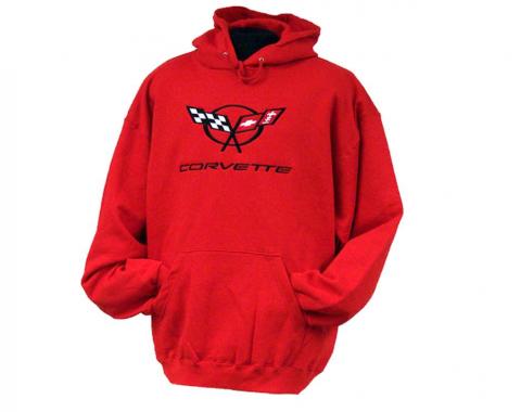 Hoodie/Hooded Sweatshirt With C5 Logo Red