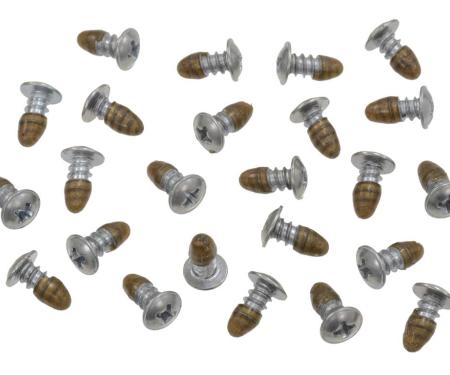 Redline Restomotive® 1964-1967 Chevrolet Corvette Rear Window Moulding Clip Screws, Coupe