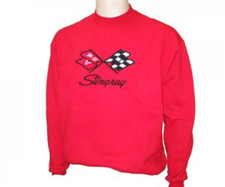 Sweatshirt With Stingray Emblem Red