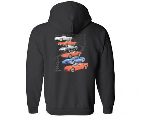 Nothing But Corvette Black Hoodie Hooded Sweatshirt