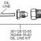 53-55 Oil Line Kit - 6 Cylinder - Stainless Steel