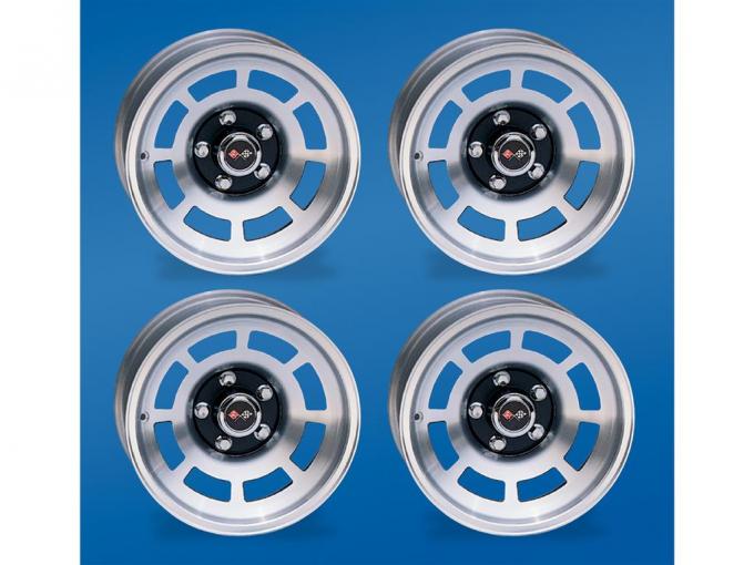 76-79 Aluminum Wheels Complete Set with Caps and Lugnuts