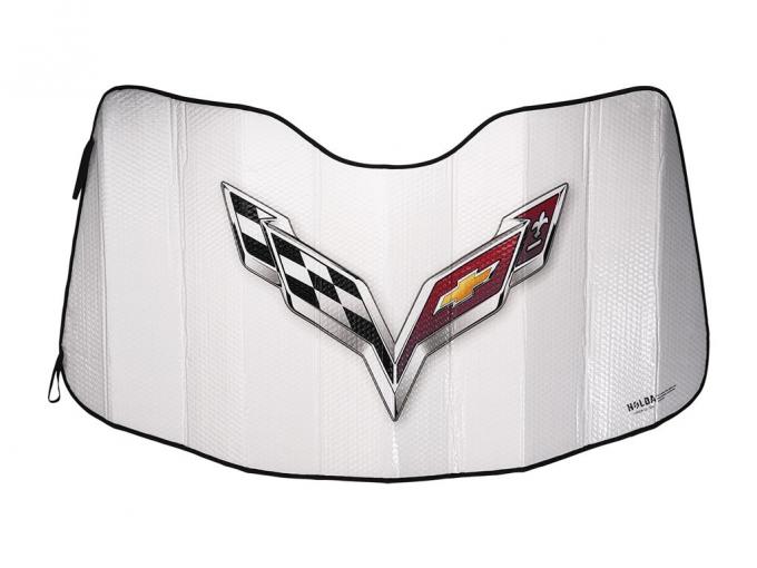 14-19 Roll Up Windshield Sun Shade With C7 Logo