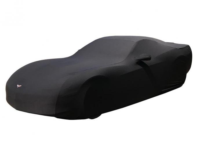 05-13 Moda Stretch Black Car Cover With C6 Emblem