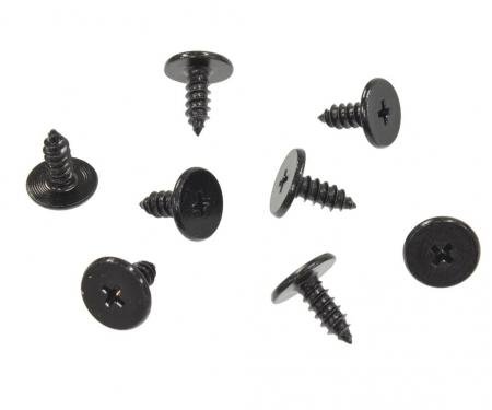 63-67 Convertible Windshield Pillar Weatherstrip Retainer Screws - 8 Pieces