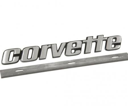 76-79 Rear Bumper Corvette Name Plate Emblem - Late 76