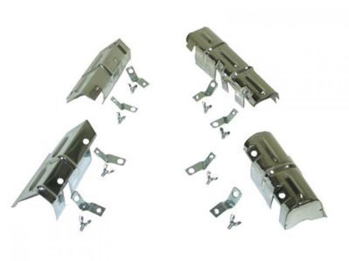 64-65 Ignition Shield Set - Lower With Brackets And Wingnuts