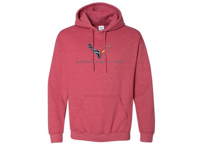 Red Hoodie/Hooded Sweatshirt W/C8 Logo