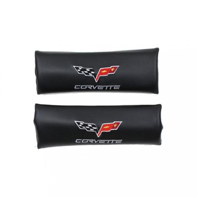 Seatbelt Solutions 2005-2013 Corvette Shoulder Belt Pads, With Logo SBPC6