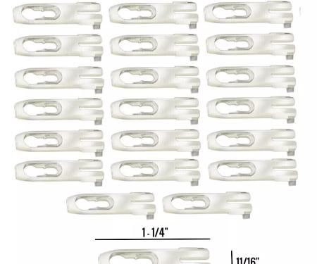 Redline Restomotive® 1971-1974 Mopar 20 Piece Vinyl Top Molding Trim Clip Set