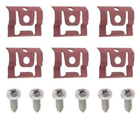 Redline Restomotive® 1964-1976 GM Car Windshield / Rear Window Molding Clip and Screw Set