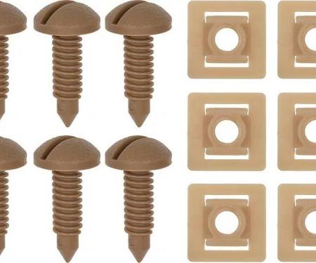 Redline Restomotive® 1982-1992 Camaro / Firebird Rear Hatch Panel Trim Screw and Nut Set, Beechwood