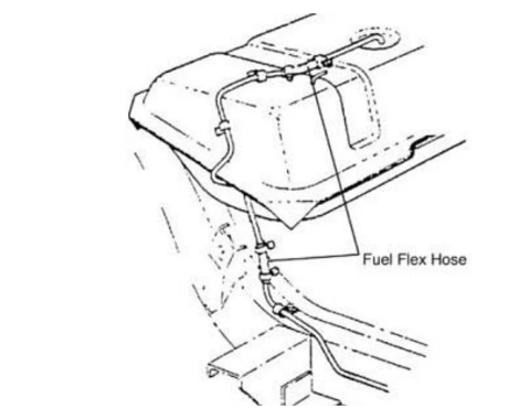 Corvette Gas Line, Tank Top Line, 1961-1962