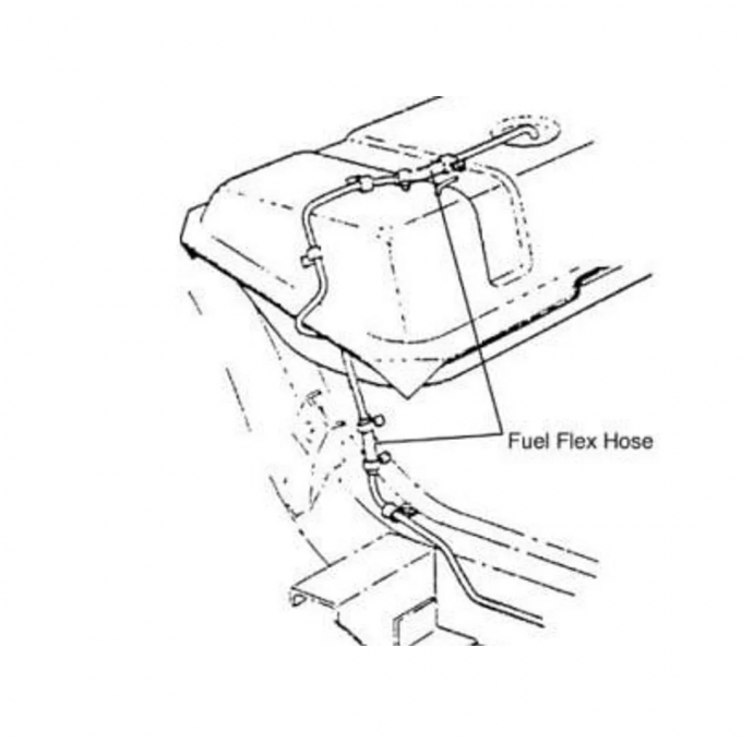 Corvette Gas Line, Tank Top Line, 1961-1962