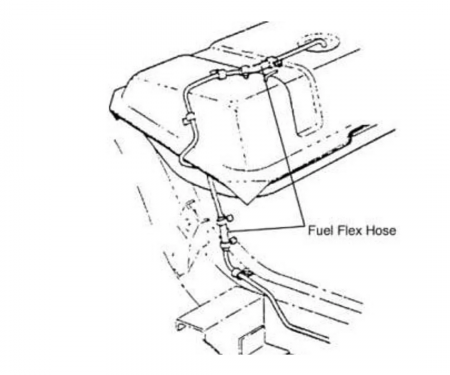 Corvette Gas Line, Tank Top Line, 1961-1962