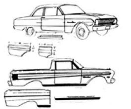 Rocker Panel, 2 Door, Left, Falcon, Ranchero, 1960-1963