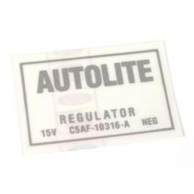 Decal - Autolite Regulator - No Air Conditioning