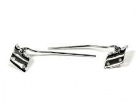 Sun Visor Arms With Bracket - Bright Metal