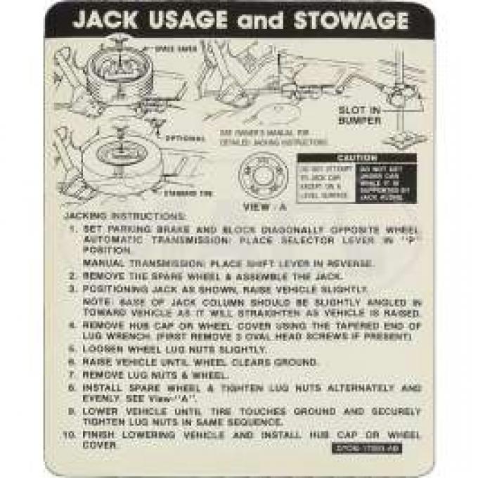 Jack Usage And Stowage