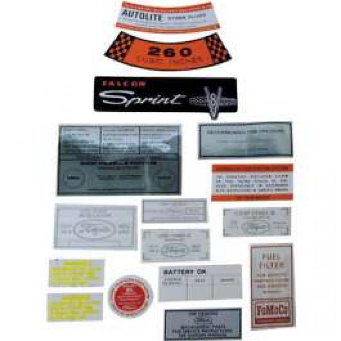 Decal Kit, All Except Convertible - 302 CID - AC, Fairlane, Torino, 1970