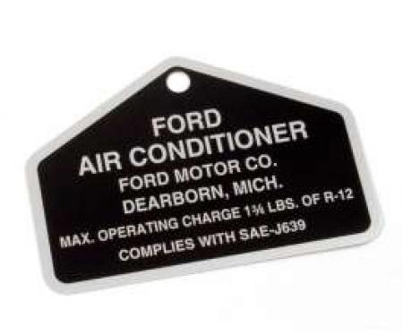 Decal - Air Conditioning Aluminum Tag