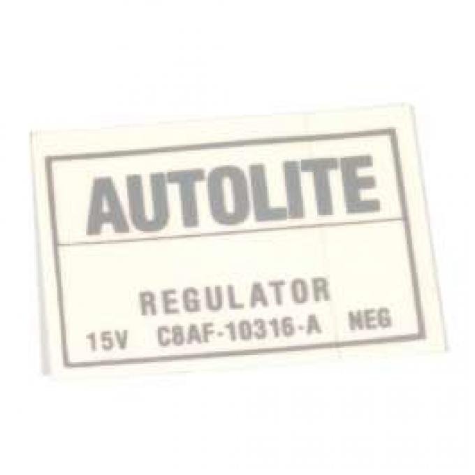 Voltage Regulator Decal - Without Air Conditioning - Without Air Conditioning