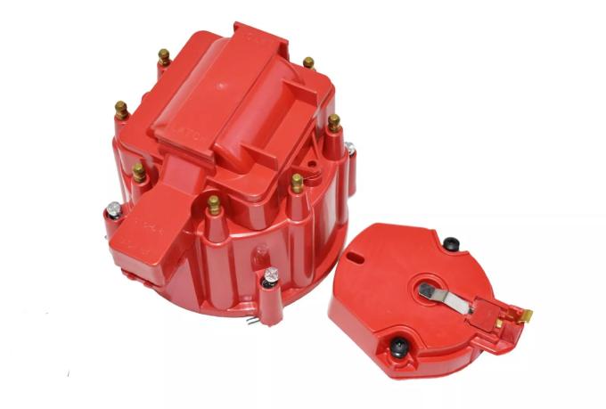 Corvette HEI Distributor Cap and Rotor, Red, 1975-1991