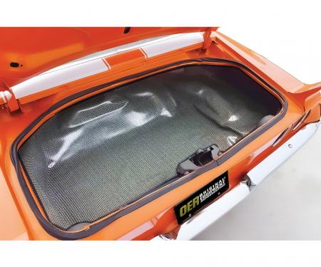 OER 1970-73 Camaro, Firebird Vinyl Trunk Mat, Houndstooth Pattern, Aqua & Black K76001B