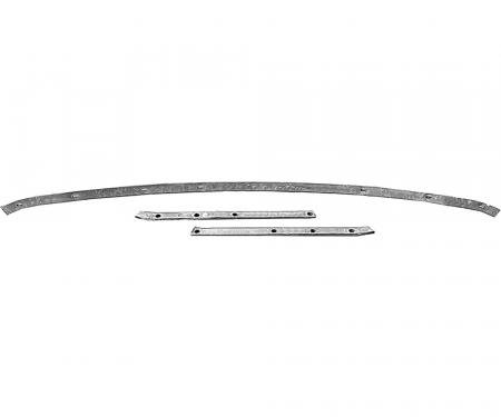 OER 1966 Dodge Coronet, Plymouth Satellite, Convertible Top Rear Tack Strip Bow Set, Tacking Rail, Trimstick, 3-Piece MTS6666B