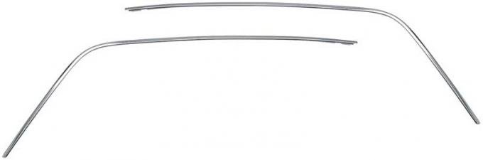 OER 1970-81 Camaro / Firebird Roof Drip Moldings Stainless Steel 748626