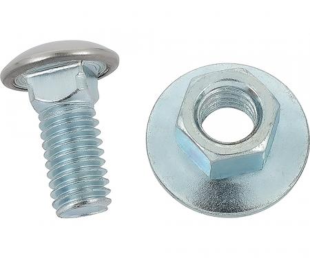 OER Zinc Plated Bumper Bolt With Stainless Steel Head - 3/8-16 X 1 Bumper Bolt With Nut And Washer 3415