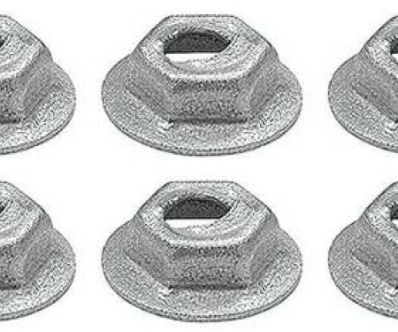 OER Thread Cutting Pal Nut, 3/32" Stud Size, Hex Washer Head, Zinc Plated, 10 Piece Set *A8855K