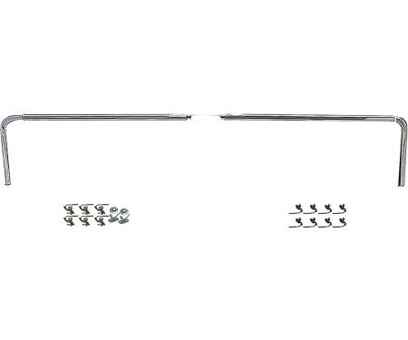 OER 1967-68 Chevrolet, GMC Fleetside, Tailgate Molding Set, 5 Piece Set, Stock Tailgate Handle *886768B