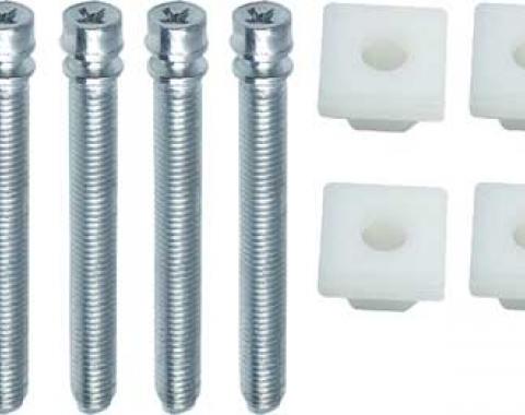 Redline Restomotive® 1965-1975 Full Size Chevy Headlamp Adjuster Screw And Nut Set, Completes 2 Headlights