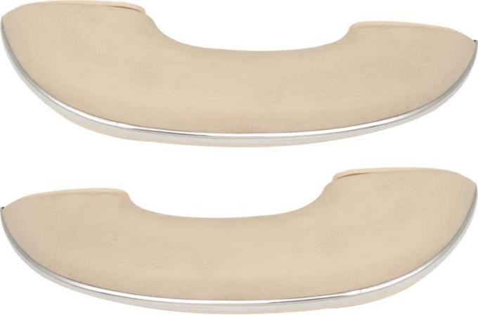 OER 1955-56 Chevrolet 150/210 2/4 Door Hardtop/Sedan Beige Armrest Assemblies TF125064