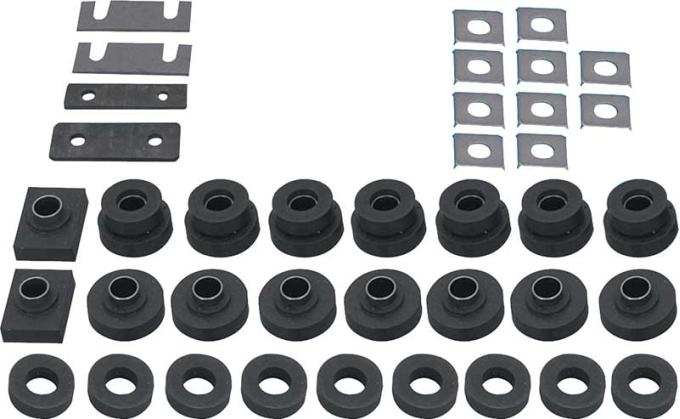 OER 1955-57 Chevrolet Bel Air, Hardtop, Body Mount Bushing Set, with Mounting Hardware TF400206