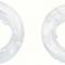 OER 1967 Clear Plastic Door Lock Knob Ferrules K587