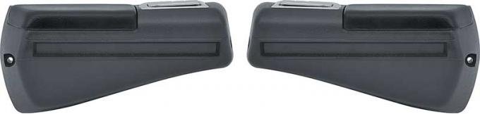 OER 1968-72 Nova, Chevelle, Skylark, GTO, Rear Armrest Assemblies, w/o Trim Moldings, Black K99701