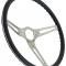 OER 3-Spoke Comfort Grip Steering Wheel, Silver Spokes With Black Grip 3952700