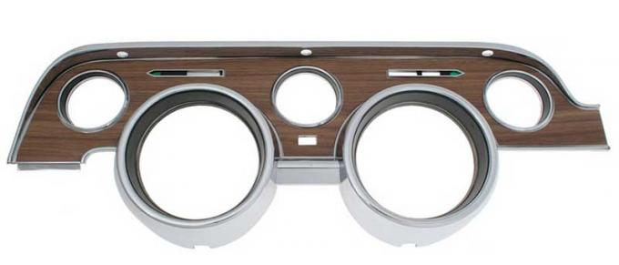 OER 1968 Mustang Deluxe Instrument Bezel with Woodgrain Finish 10838GR