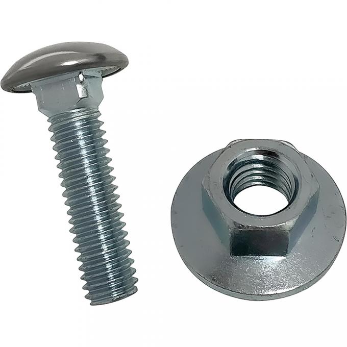 OER Bumper Bolt with Hex Nut, Stainless Steel Capped Head , 3/8-16 X 1-1/2, Zinc Plated 3822