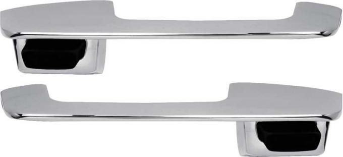 OER 1968-69 Mopar A & B Body Front Outer Door Handle Set With Black Buttons MD4231