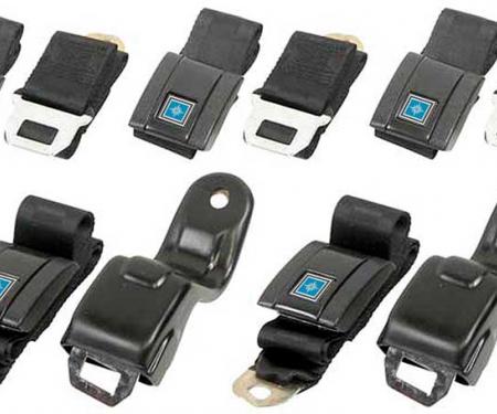 OER 1967-69 Camaro / Firebird, Retractable Seat Belt Kit, Standard Interior, Front and Rear, 5-Pieces *R192