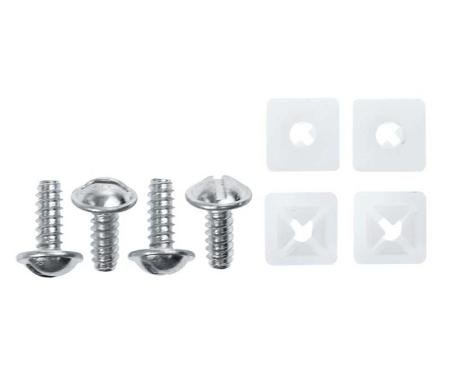 OER License Plate Mounting Kit, Features Slotted Round Washer Head Screws, (4 Screws, 4 Nuts) HK26