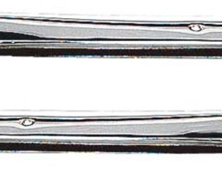 OER 1967 Camaro, Firebird, Convertible Windshield Header Molding, with Chrome Finish, RH and LH, Pair K848