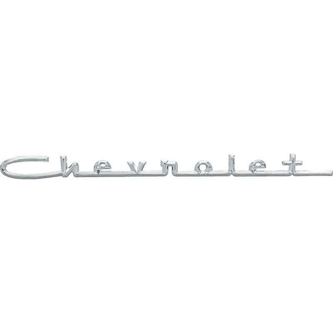 OER 1957 Chevy 150, 210, Chevrolet Nameplate Script Emblem, For Hood, Trunk, or Quarter Panel 3733212