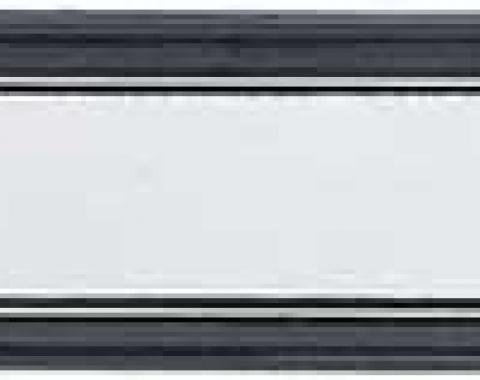 GM Truck Dash Plate with A/C, Black and Brushed Aluminum, 1973-1980